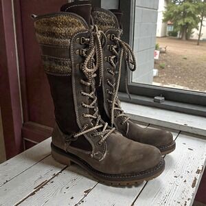 Bos. & Co. Caird Shearling-Lined Leather Mid Calf Boots Made in Portugal Size 8